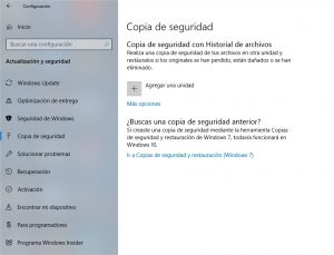 cómo hacer copias de seguridad en Windows